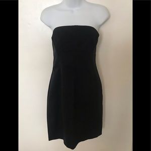 Express Black Strapless Midi Dress